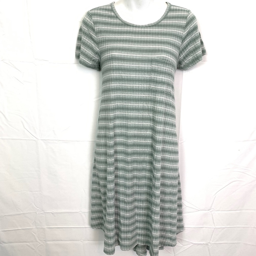 LULAROE CARLY High Low T Shirt Ribbed Knit Dress M